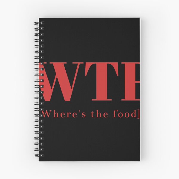 Item preview, Funny double meaning phrase "WTF: where's the food" designed and sold by Iconic-Mood.