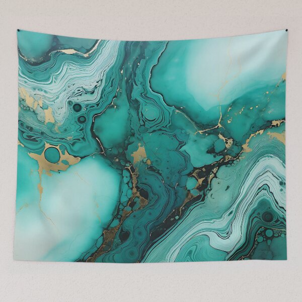 Item preview, Abstract Art Blue Turquoise Stone Design Nature Print  designed and sold by fluffstuffgifts.
