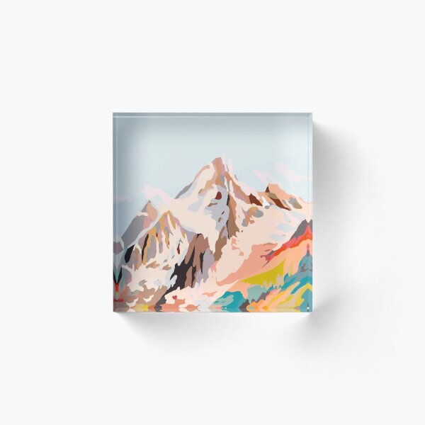 glass mountains Acrylic Block