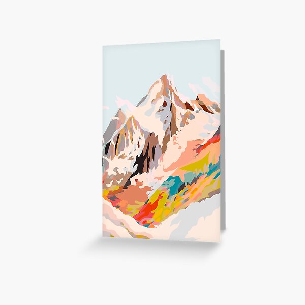 glass mountains Greeting Card