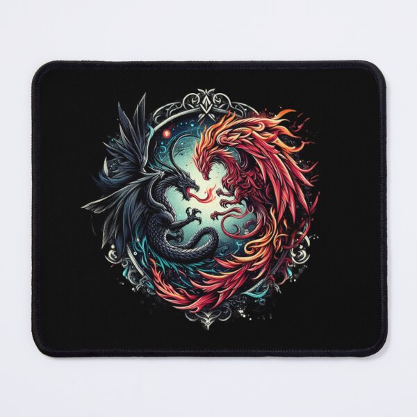 Item preview, Phoenix and Dragon tattoo art designed and sold by AvalonTshirts.