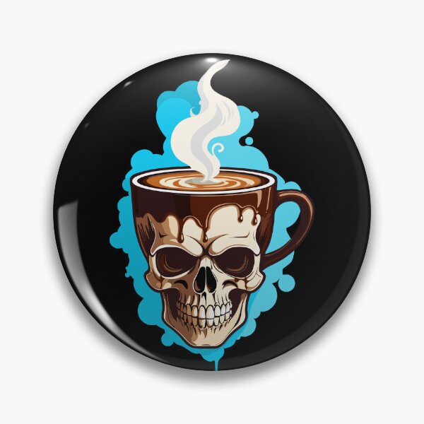 Item preview, Steaming Skull Brew Blue  designed and sold by FocusChillax.