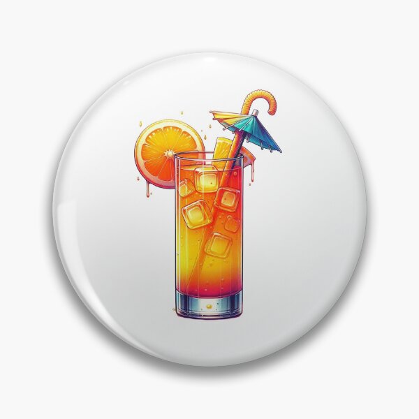 Item preview, Orange drink with a cocktail umbrella designed and sold by Art-Babble.