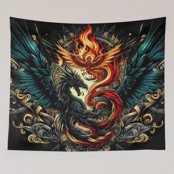 Item preview, PHOENIX AND DRAGON designed and sold by AvalonTshirts.