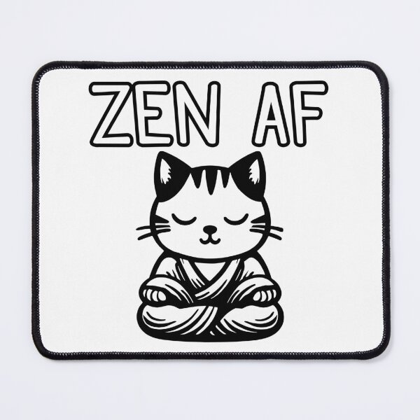 Item preview, Cute Zen AF Meditating Cartoon Monk Cat designed and sold by Elvin Dantes.