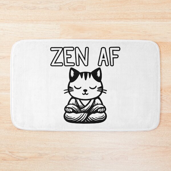Item preview, Cute Zen AF Meditating Cartoon Monk Cat designed and sold by Elvin Dantes.