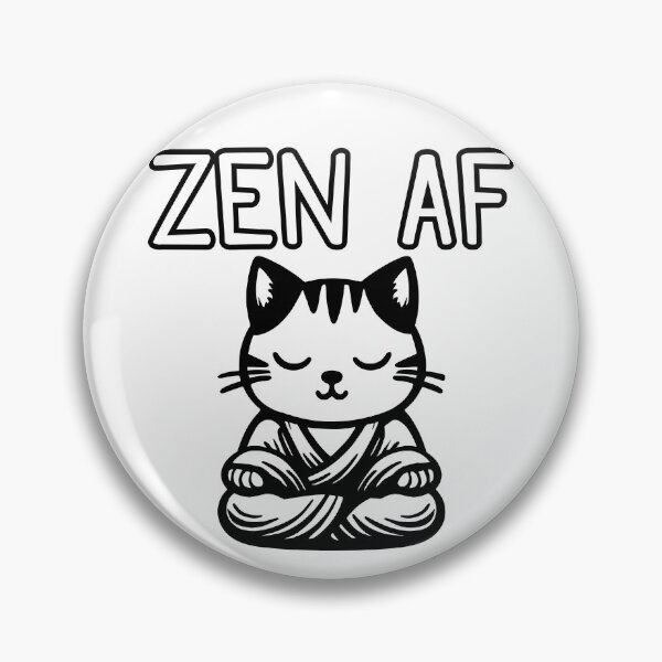 Item preview, Cute Zen AF Meditating Cartoon Monk Cat designed and sold by Elvin Dantes.