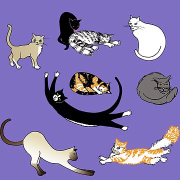 Artwork thumbnail, Cats Posing by Suzebilia