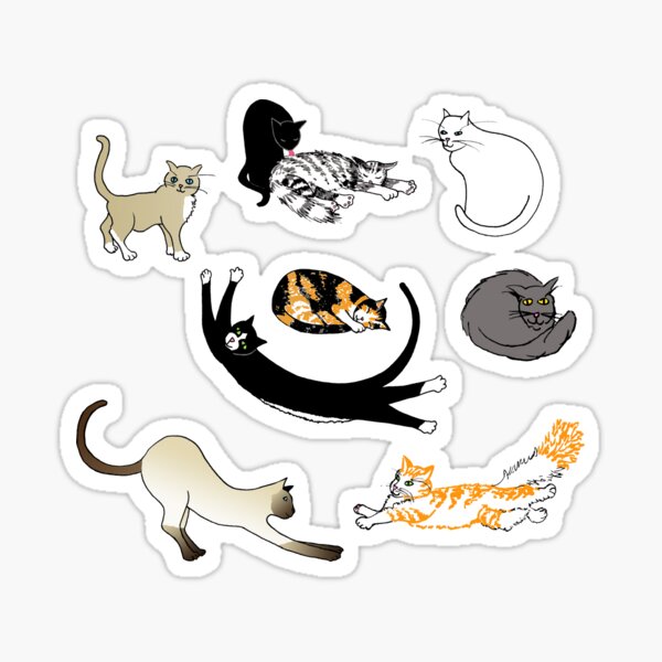 Cats Posing Sticker