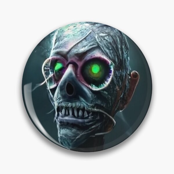 Item preview, The head of a skinny zombie with green eyes designed and sold by piotrkalisz73.