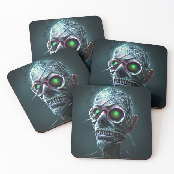 Item preview, The head of a skinny zombie with green eyes designed and sold by piotrkalisz73.