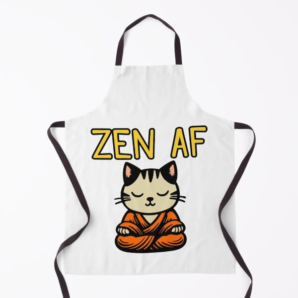 Item preview, Cute Zen AF Meditating Cartoon Monk Cat (color version) designed and sold by Elvin Dantes.