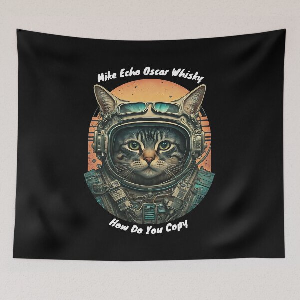 Item preview, Cat Pilot Mike Echo Oscar Whisky How Do You Copy designed and sold by JustCrafted.