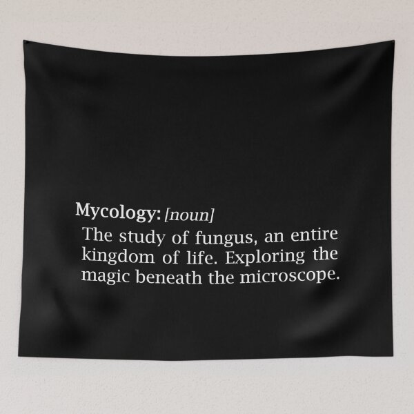 Item preview, Mycology dictionary definition like white text gift idea designed and sold by EmeraldeaArt.