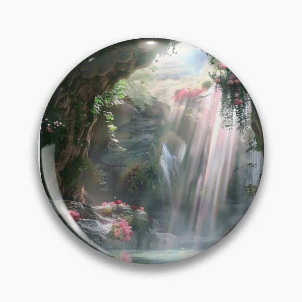 Item preview, Sunny lush cave digital art designed and sold by Aroeldesigns.