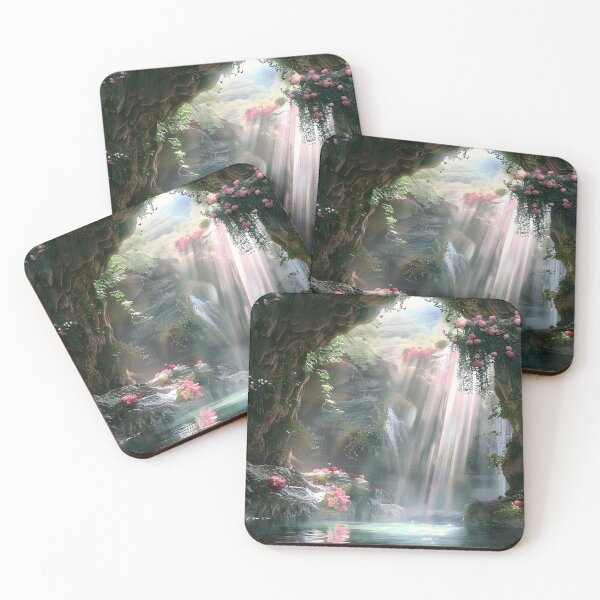Item preview, Sunny lush cave digital art designed and sold by Aroeldesigns.