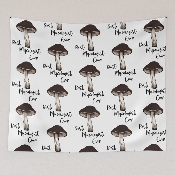 Item preview, Best Mycologist Ever watercolor brown mushroom designed and sold by EmeraldeaArt.