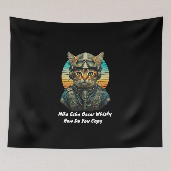 Item preview, Cat Pilot Mike Echo Oscar Whisky How Do You Copy designed and sold by JustCrafted.