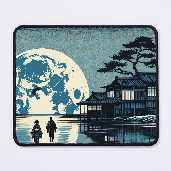 Item preview, Twilight Promenade Moonlit Stroll on Water designed and sold by ArtComixHaven.