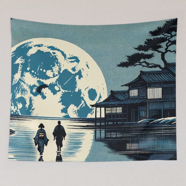 Item preview, Twilight Promenade Moonlit Stroll on Water designed and sold by ArtComixHaven.