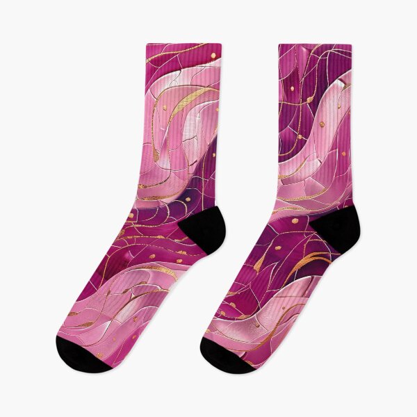 Item preview, Luxurious Magenta Waves with Gold Accents - Elegant Abstract Art Pattern for Premium Products designed and sold by David Balzen.