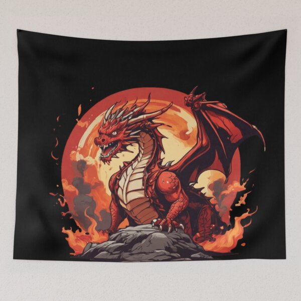 Item preview, anime red dragon fire designed and sold by martin max.