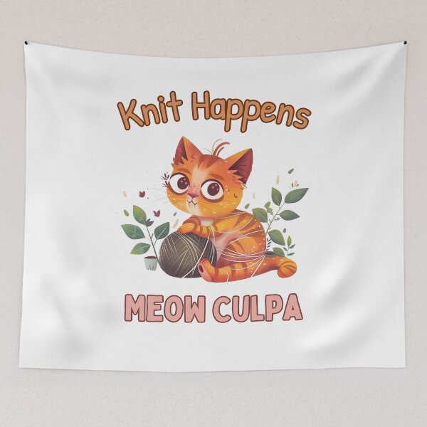 Item preview, Crafty Cat Antics: Knit Happens, Meow Culpa! designed and sold by Moisky Patterns.