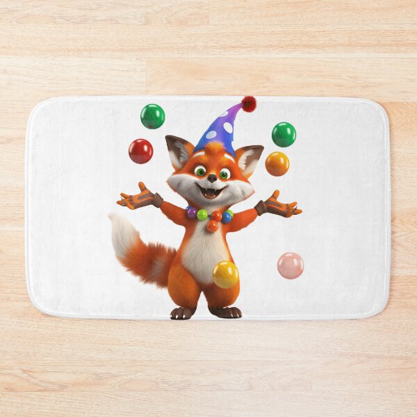 Item preview, Join the playful fox for a circus-worthy juggling act. designed and sold by mazur301.