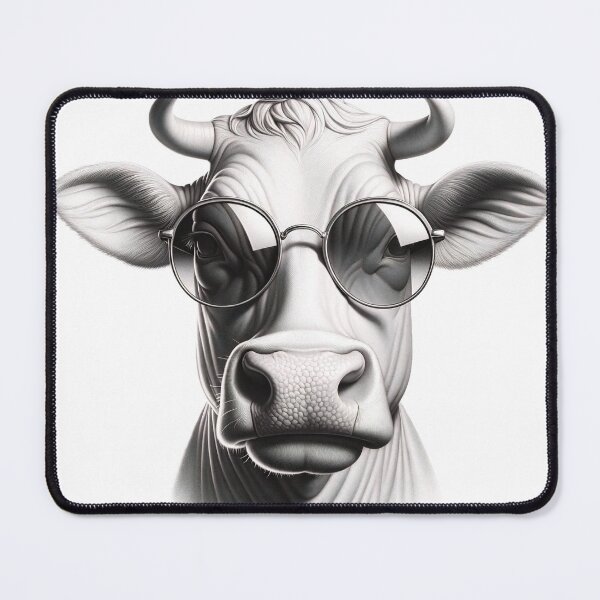 Item preview, Cow Wearing Sunglasses Sketch designed and sold by Art-Babble.