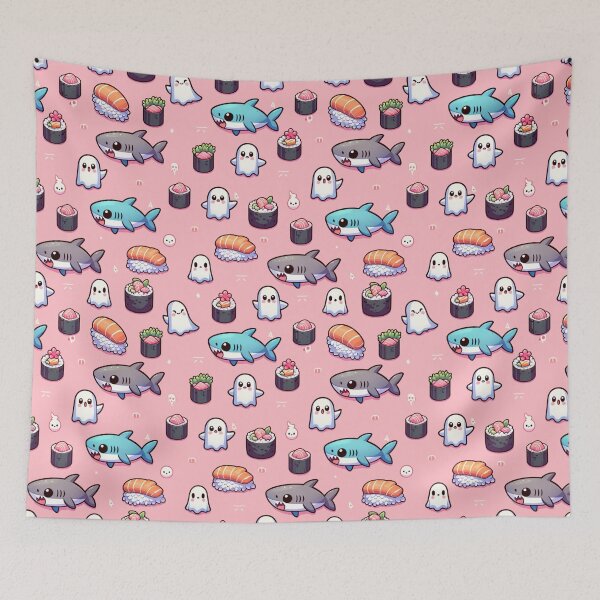 Item preview, Chibi Ocean & Ghostly Delight: Playful Pattern designed and sold by MythicBiscuit.