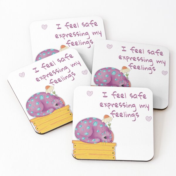 Item preview, Cute Cat-Whimsical Art-Mantra- Pink Cat  designed and sold by SaSzArt.