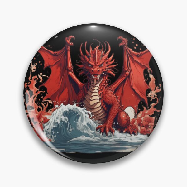 Item preview, anime red dragon water designed and sold by martin max.
