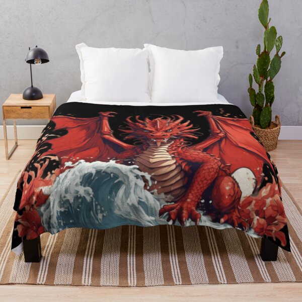 Item preview, anime red dragon water designed and sold by martin max.