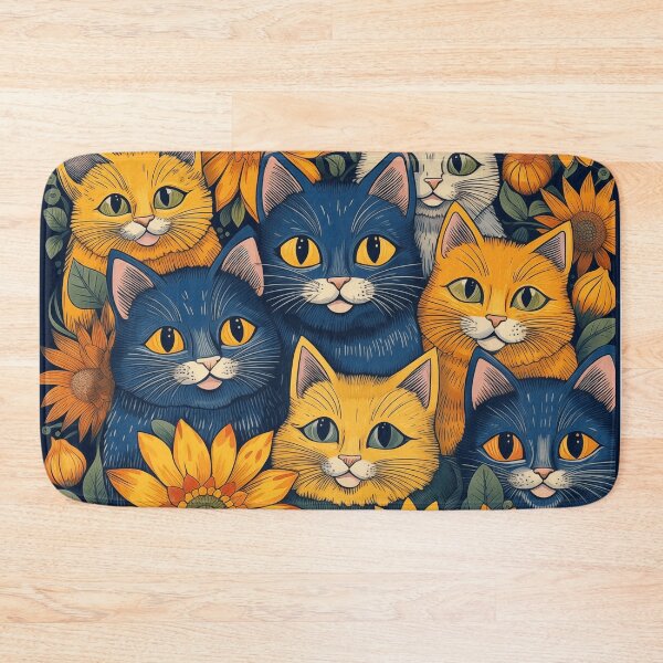 Item preview, Cats in flowers designed and sold by Closet Goblin.