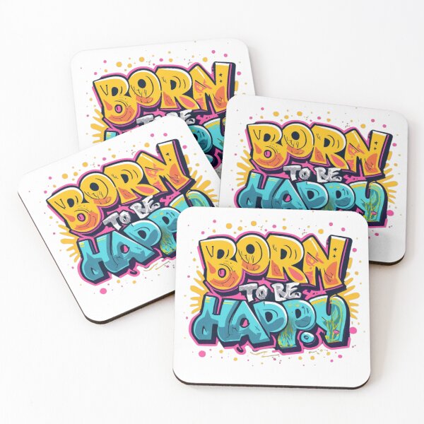 Item preview, Born to be happy tees designed and sold by Abelfashion.