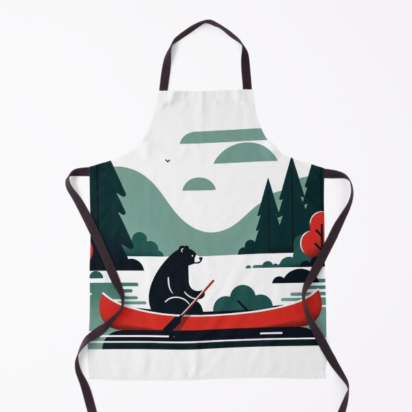 Item preview, Black Bear in Red Canoe designed and sold by miss-jeeves.