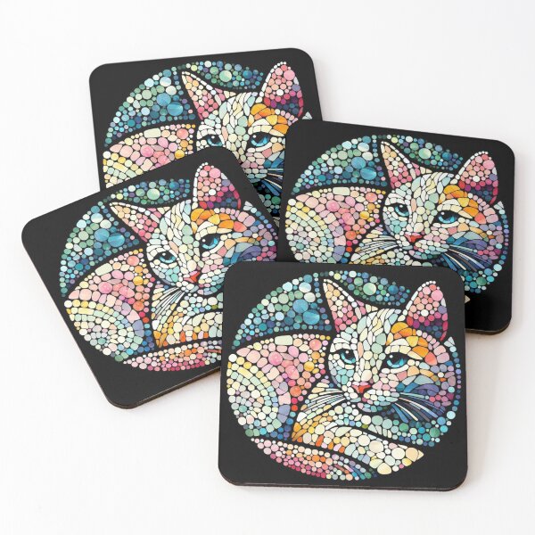 Item preview, cat mosaic designed and sold by LadyAiny.