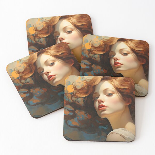 Item preview, Modern Art Noveau Inspired Beauty designed and sold by AM-Fine-Designs.