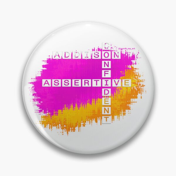 Item preview, Addison, Confident and Assertive Crossword. designed and sold by words-my-art.
