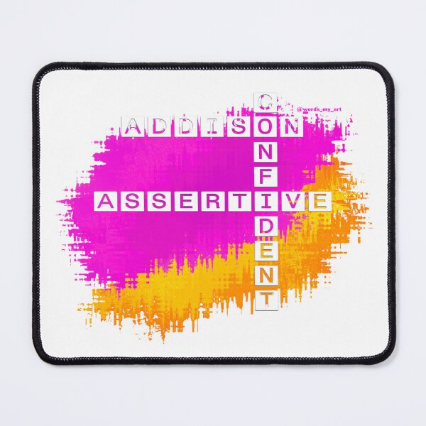 Item preview, Addison, Confident and Assertive Crossword. designed and sold by words-my-art.