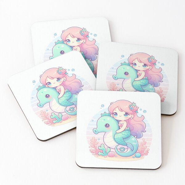 Item preview, mermaid with seahorse designed and sold by LadyAiny.