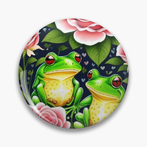 Item preview,  Cute Frogs Flowers and Hearts designed and sold by TheDarkWardrobe.