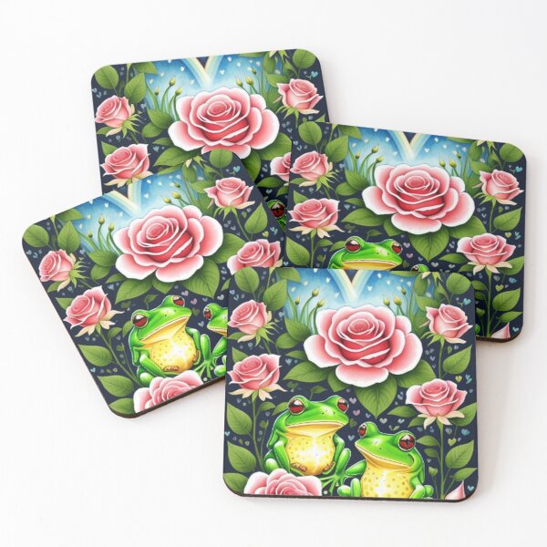 Item preview,  Cute Frogs Flowers and Hearts designed and sold by TheDarkWardrobe.