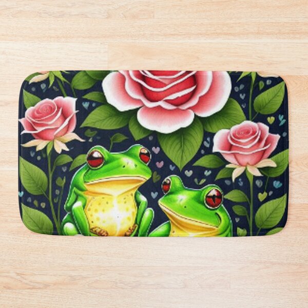 Item preview,  Cute Frogs Flowers and Hearts designed and sold by TheDarkWardrobe.