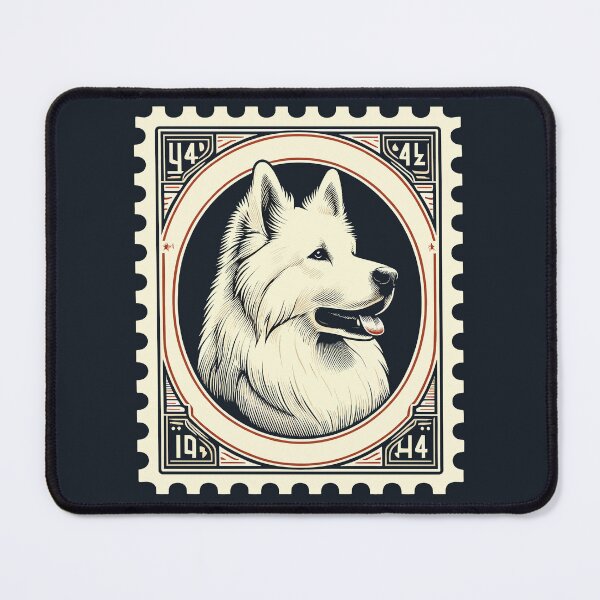 Item preview, White Swiss Shepherd Retro Vintage Aesthetic Dog Art designed and sold by ElegantCat.