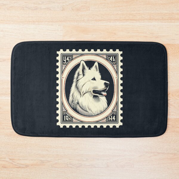 Item preview, White Swiss Shepherd Retro Vintage Aesthetic Dog Art designed and sold by ElegantCat.