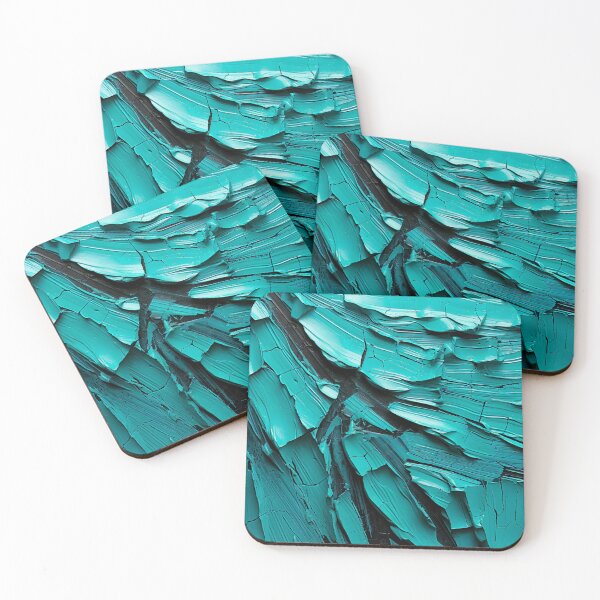 Item preview, Abstract Art Blue Turquoise Cracked Vintage Paint Effect designed and sold by fluffstuffgifts.