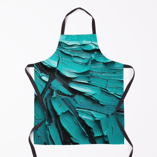 Artikelvorschau, Abstrakte Kunst, blau-türkisfarbener, rissiger Vintage-Lackeffekt entworfen und verkauft von fluffstuffgifts.