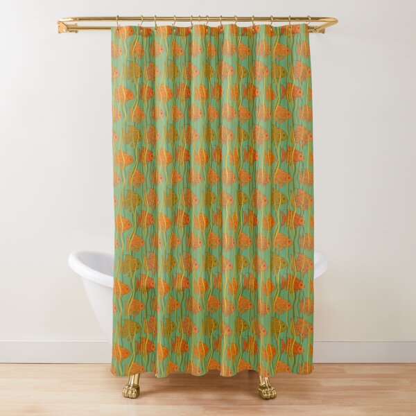 Shower Curtain Fishing Grunge Primitive Weathered Wood Lake House