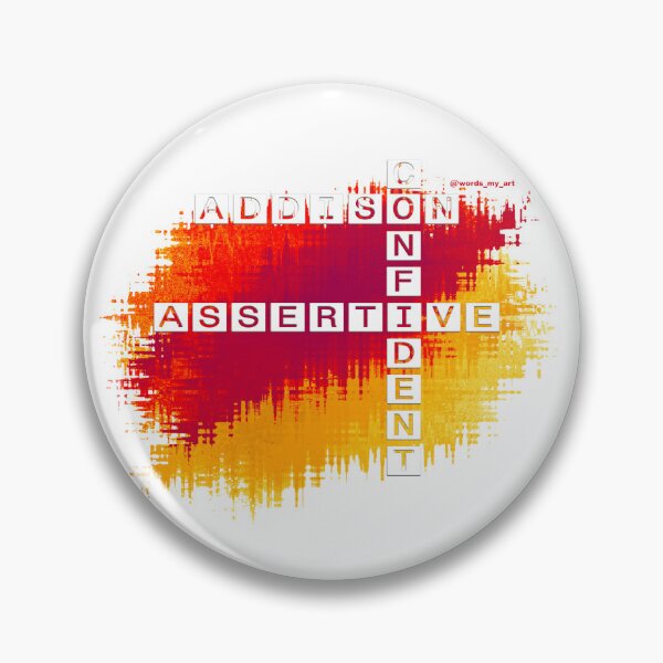 Item preview, Addison, Confident and Assertive Crossword. designed and sold by words-my-art.